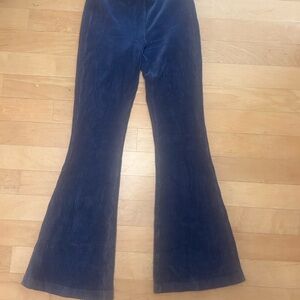 Aerie Navy Corduroy Flare Pants